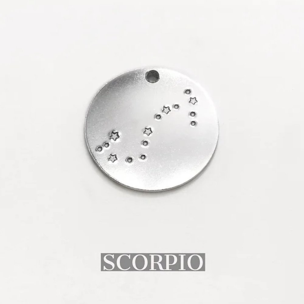 SCORPIO constellation pendans - hand stamped